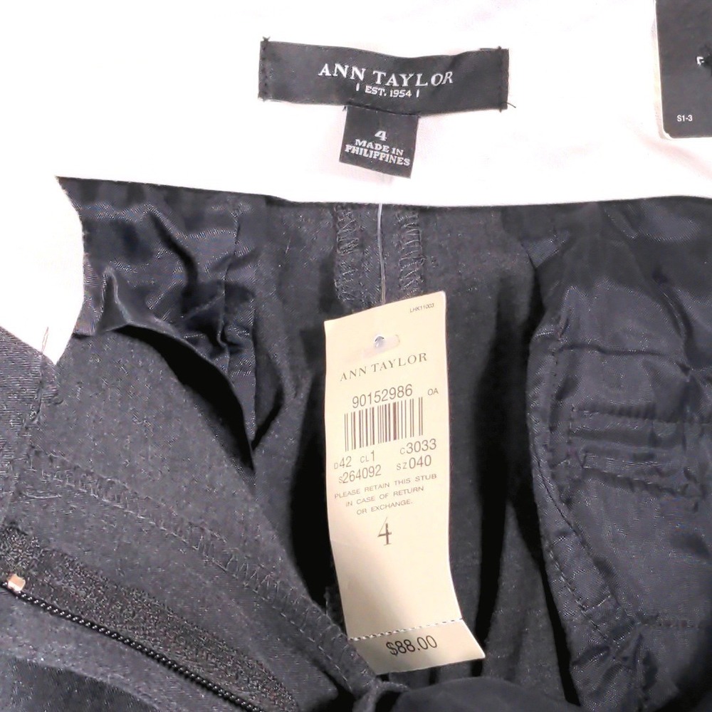 Ann Taylor Womens 4 Modern Fit Trouser Leg Gray Dress Pants Professional NWT - Picture 6 of 11